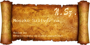 Noszko Szilvána névjegykártya